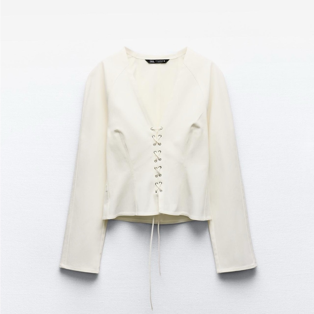 Wrap Front Drawstring Fitted Top - image 6